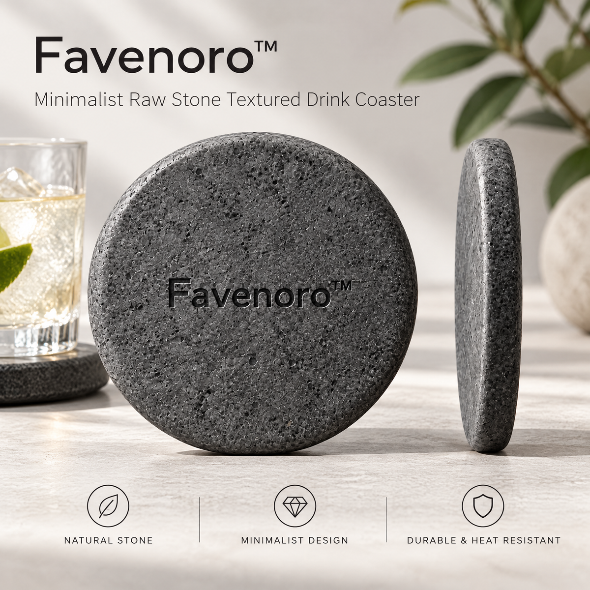 Favenoro™ Modern Sculptural Drink Coaster
