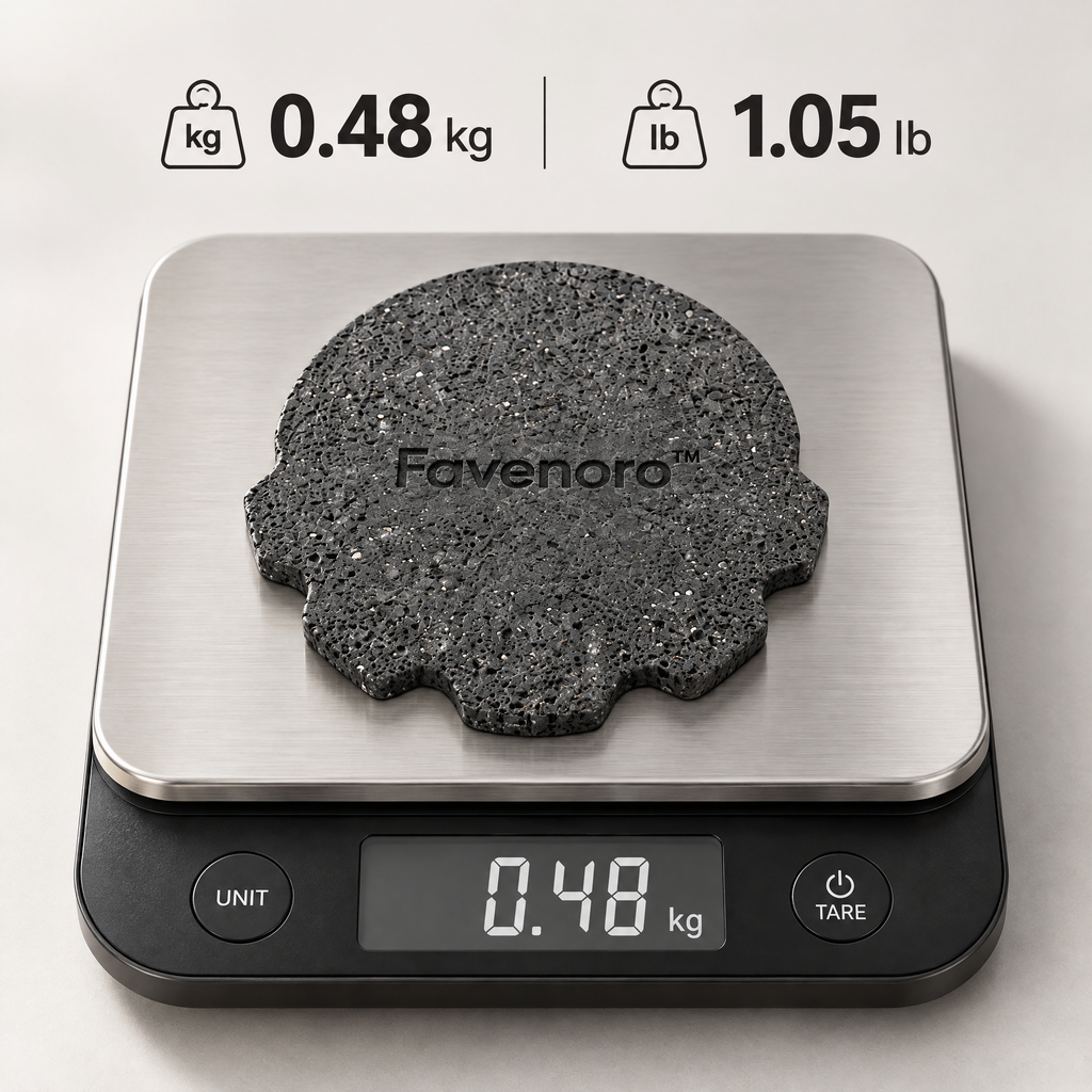 Favenoro™ Black Basalt Skull Absorbent Drink Coaster Set