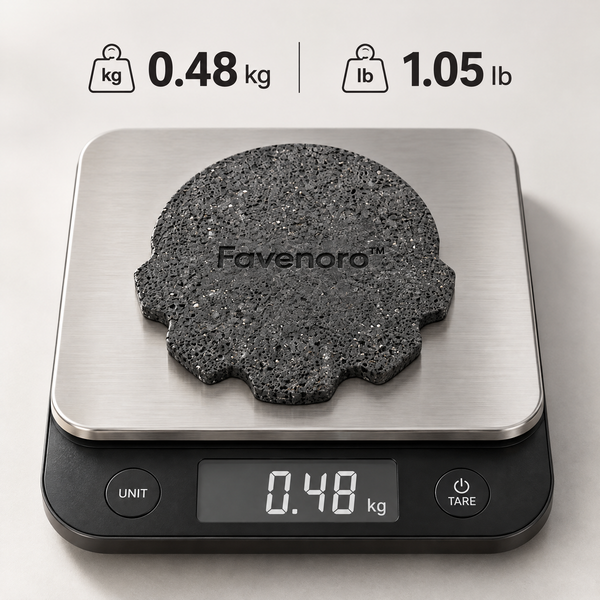 Favenoro™ Black Basalt Skull Absorbent Drink Coaster Set